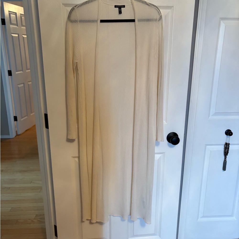 Eileen Fisher Cream Organic Cotton Blend Top - Picture 6 of 7